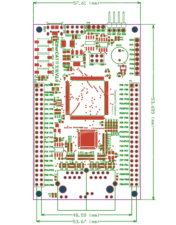 EtherCAT development board LAN9252+STM32F407 Core board CIA402 learning board
