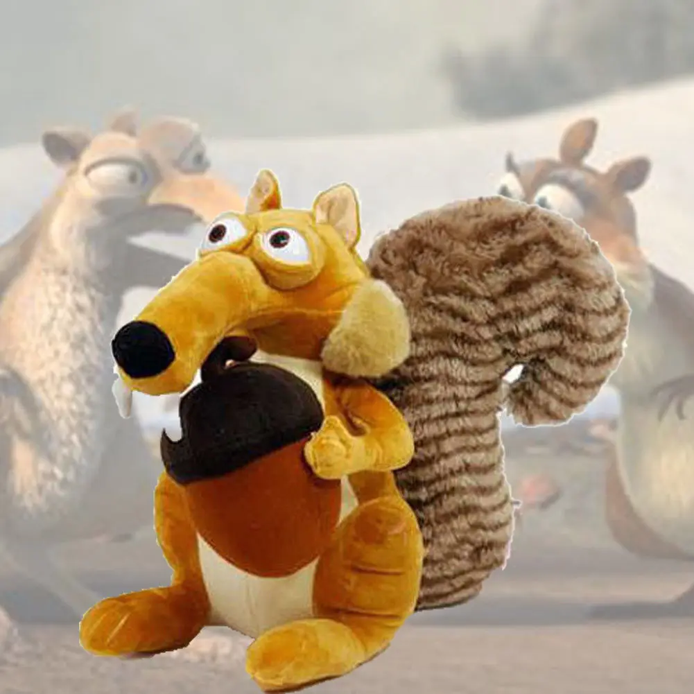 Funny Cute Animal Doll Ice Age 3 SCRAT Squirrel Stuffed Kids Plush Toy Decorations Birthday Gift Anti-wrinkle Pillow For Child