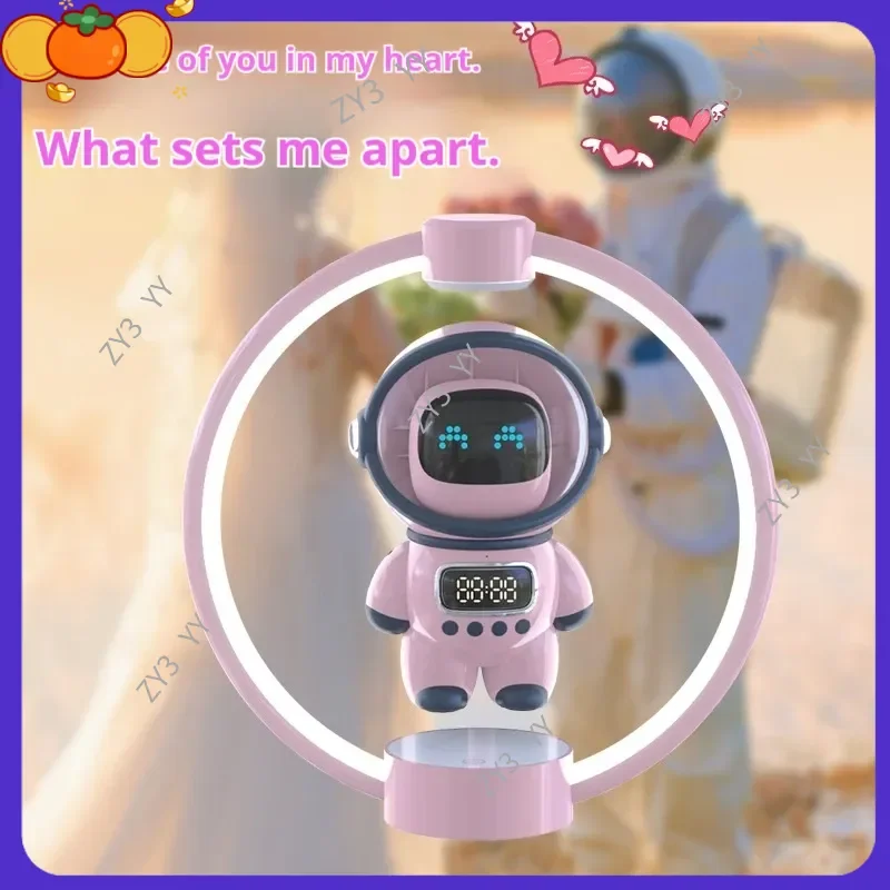 Haut-parleur Bluetooth à lévitation magnétique de bureau créatif, haut-parleur d'ordinateur Robot AI avec effet de lévitation, cadeau pour les amateurs de technologie