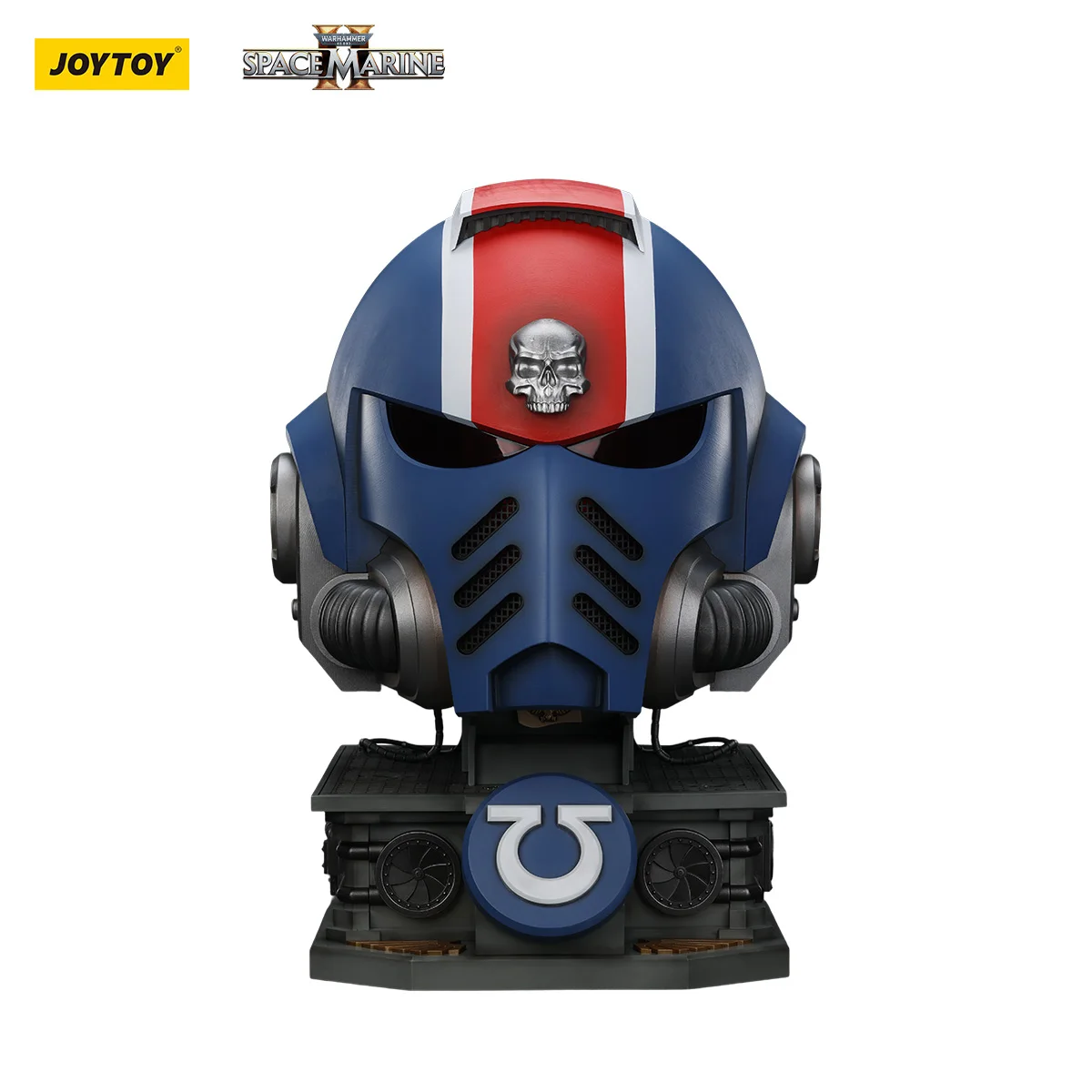 

JOYTOY Warhammer 1/1 Action Figures Ultramarines Lieutenant Titus' MKX Helmet & Display Stand