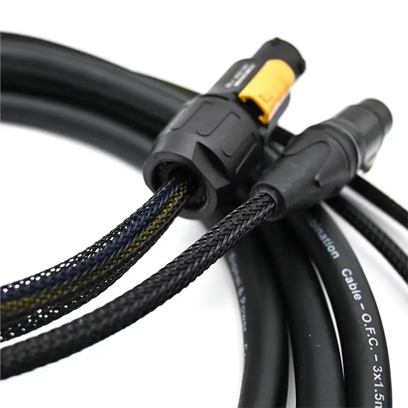 Y23A-Outdoor 3 Pin DMX Truecon Combo Cable IP65 XLR True1 Combi Audio Lighting Wire For DJ Speaker Moving Head