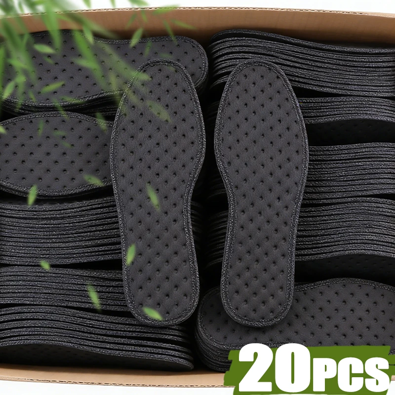 

Черные стельки из бамбукового угля, антибактериальные, дезодорирующие, для бега и спорта, толстые, амортизирующие, аксессуары для обуви