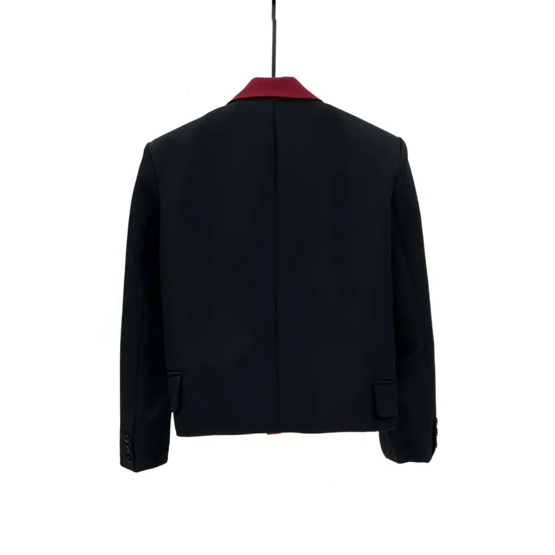 WVGA Spring Autumn New Men's Trendy Short Blazer Niche Chic Casual Contrasting Color Stylish Turn-Down Collar Jackets Ins W20826