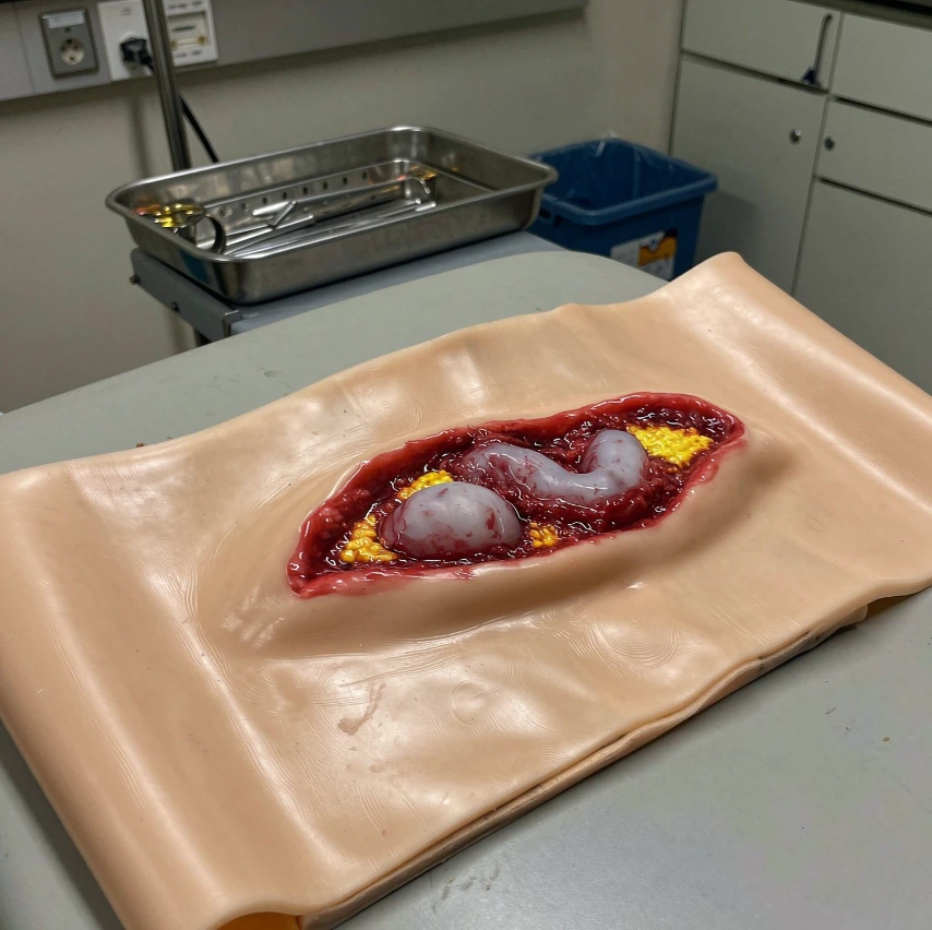 Abdominal Wound Suture Training Model with Skin & Soft Tissue Module, Realistic Surgical Simulation for Suturing Practice