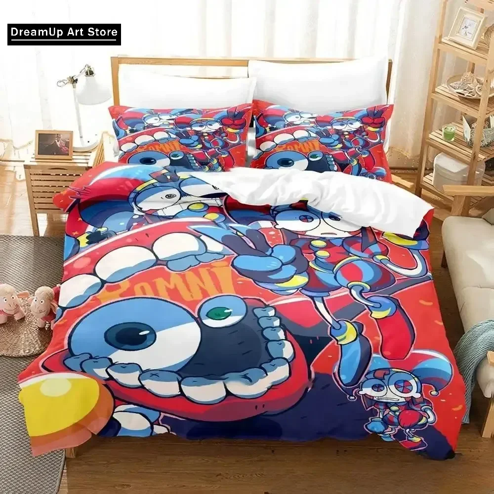 

3D Print Cartoon Amazing Digital Circus Bedding Set Cute Quilt Cover Bed Cover With Pillowcase Twin Single Queen King Size Boys