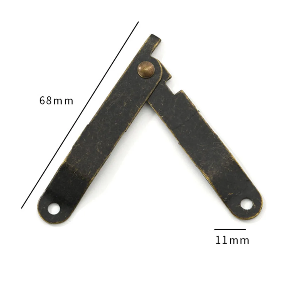 Furniture Hinges Support Hinges Home Improvement Yellow 4pcs 68x11 Mm Bronze Cabinets Chests For Jewelry Boxes