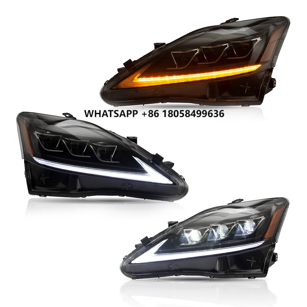 

Vland Headlight Head Light LED 3 Lens Headlights Car Headlamp for Lexus IS IS250 IS350 Head Lamps 2006 - 2012 Plug and Play
