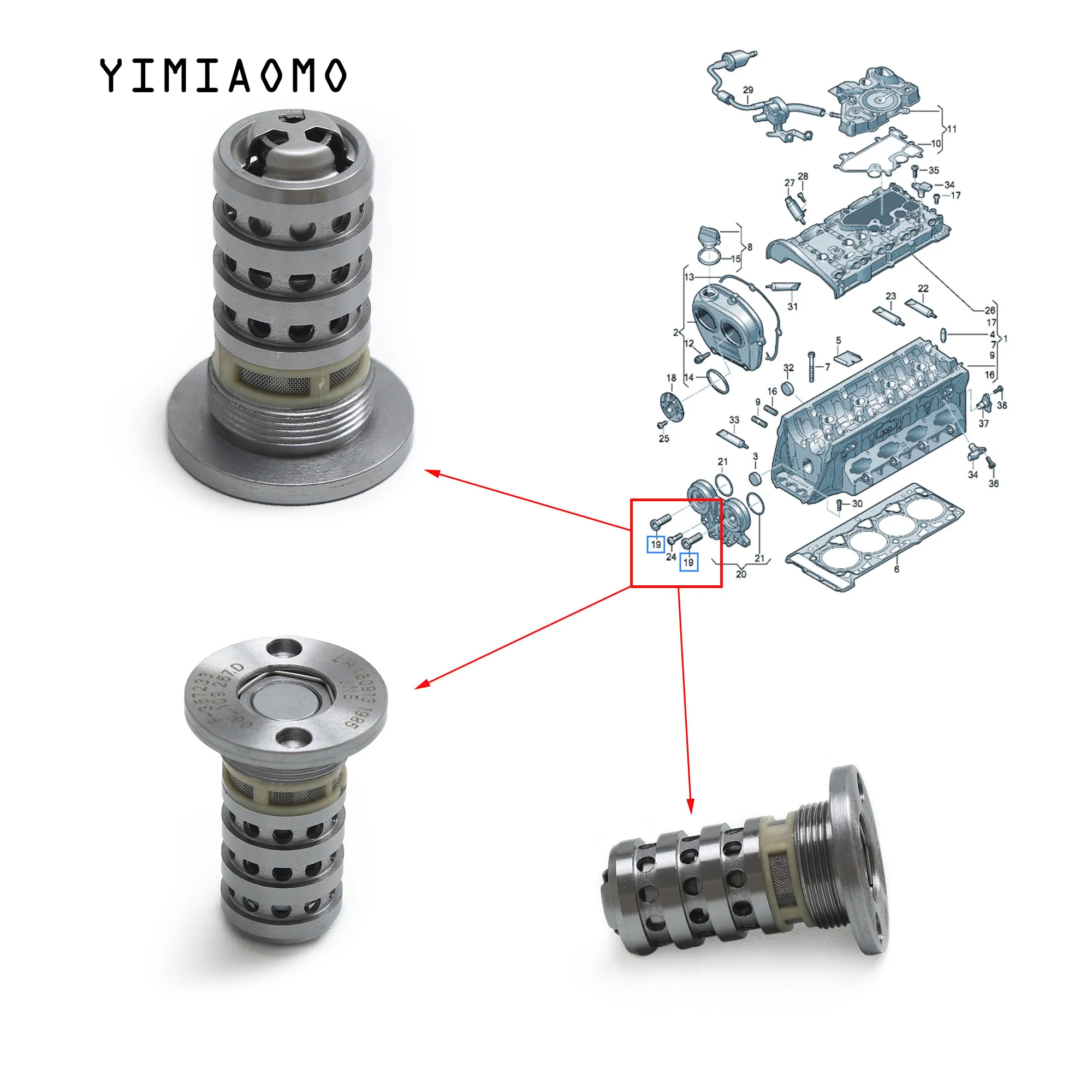 

Camshaft Adjuster Valve Timing Oil Control Valve 06L 109 257 D For VW Passat Tiguan Audi A4 A5 A8 Q5 Q7 TT EA888 MK3 1.8/2.0TFSI