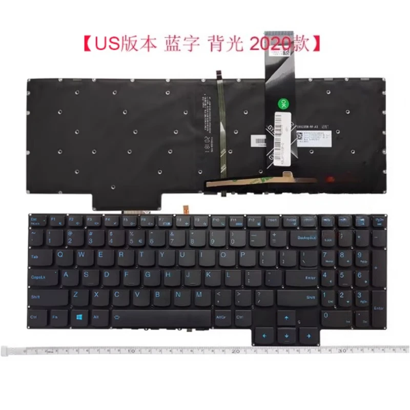 

Клавиатура с синей и белой подсветкой (US-раскладка) для Lenovo Ideapad Gaming 3-15ACH6 3-15ARH05 3-15IHU6