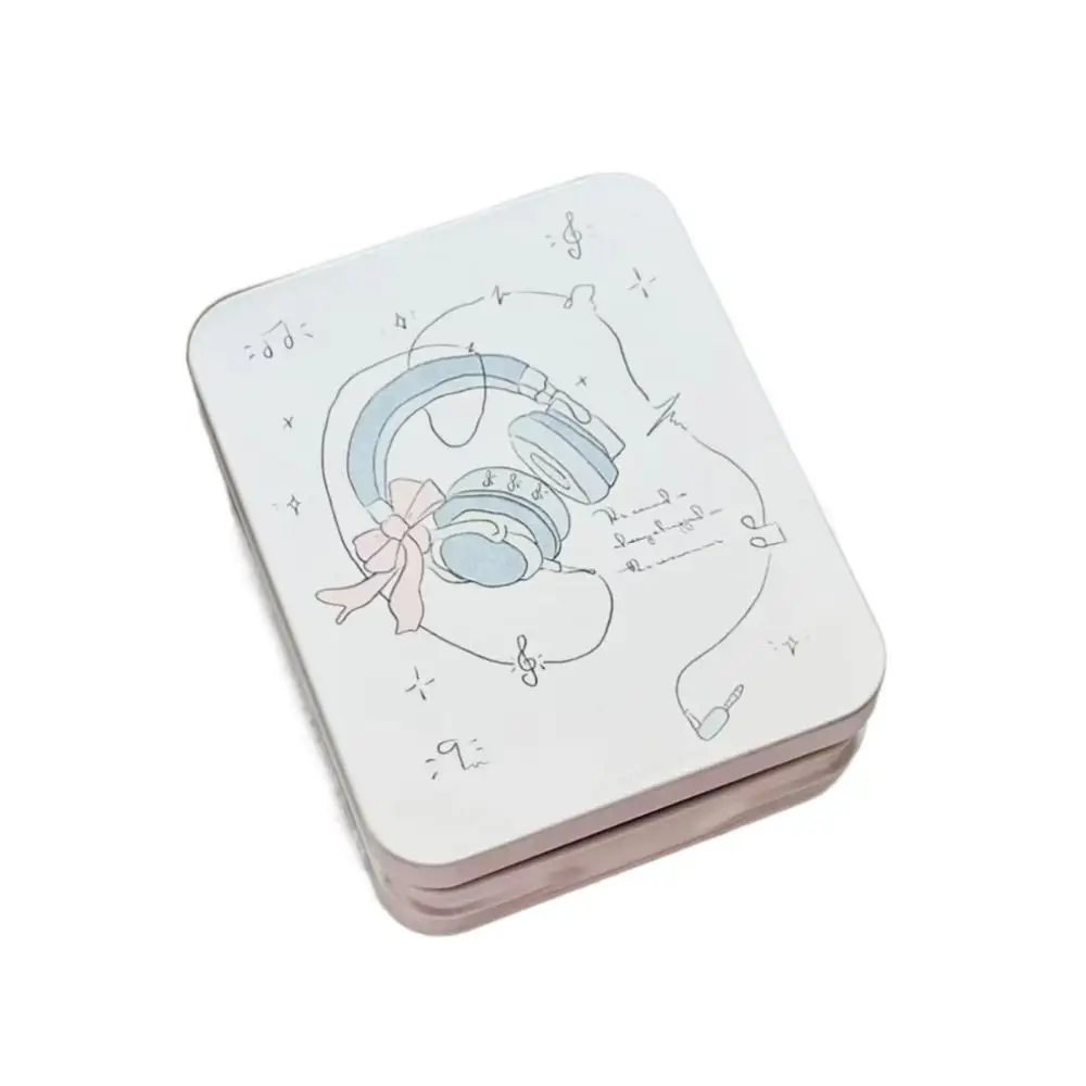 New Cartoon Design Desktop Organizer Box Portable Cute Photocard Storage Box Multi-functional Kawaii Style Stationery Case