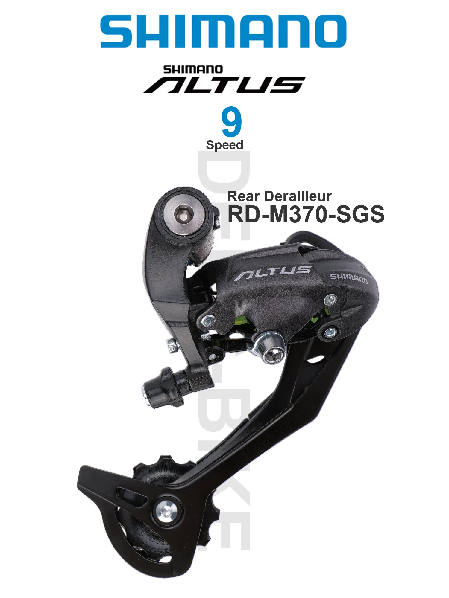 AliExpress Shimano SHIMANO ALTUS M370 9v Rear Derailleur RD-M370 9 speed Total capacity 45T Top sprocket 11T MTB Original parts