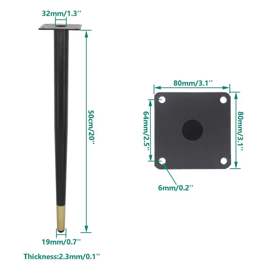 Factory Direct 2026 Heavy Duty Metal Foot for Sofa Cabinet Cupboard Bar Bed Table Chair Couch Ot