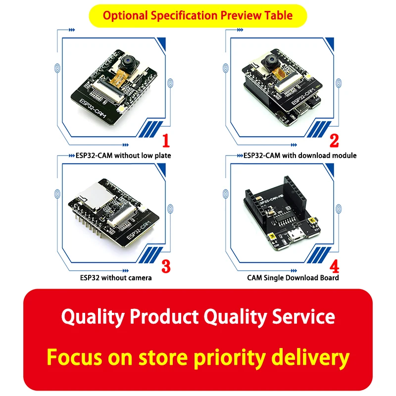 ESP32 CAM development board with RHYX-M21-45/OV2640 module WIFI bluetooth module