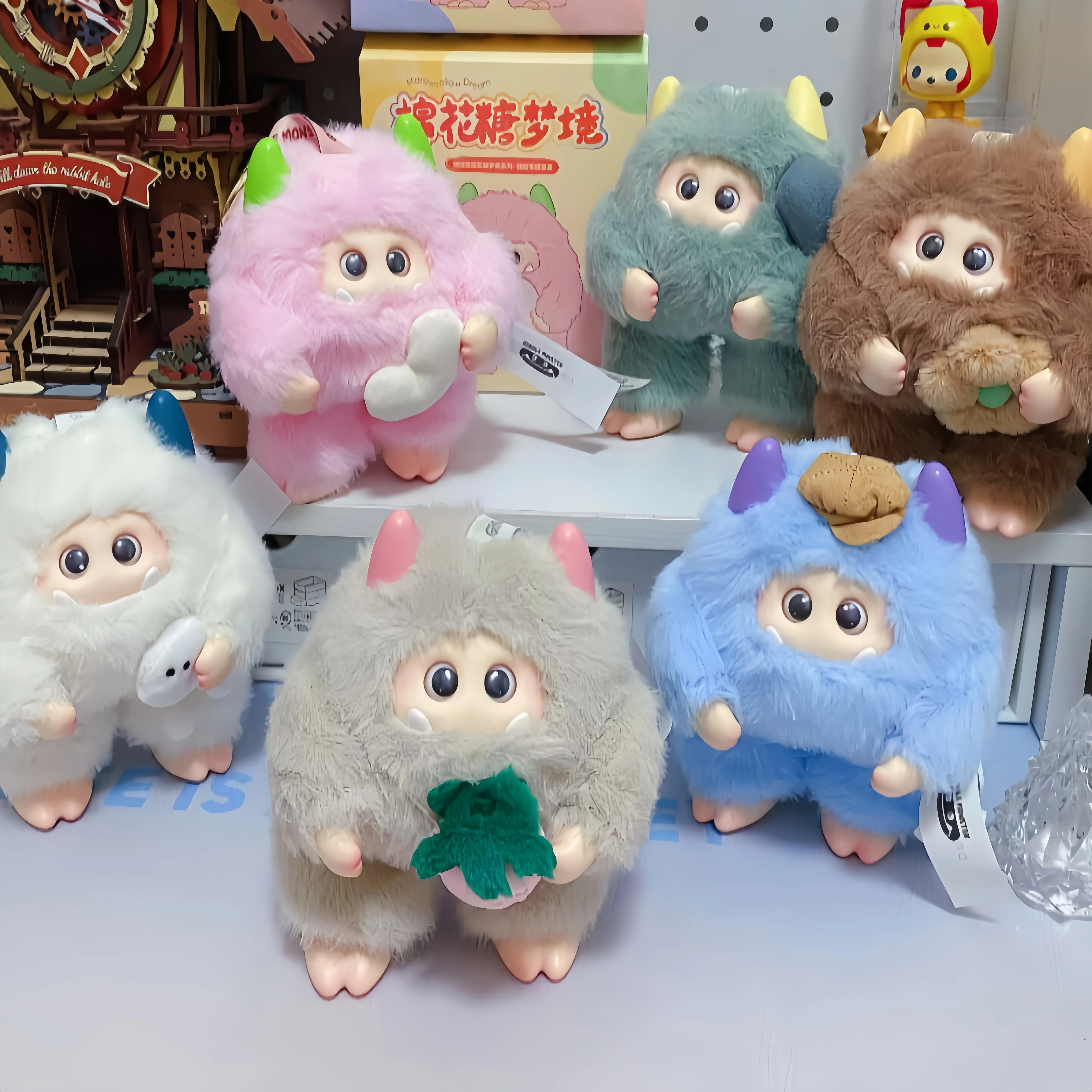 

In Stock Velvet Monster Cotton Candy Dream Series Blind Box Desktop Room Ornament Decorative Backpack Pendant Birthday Gifts Toy