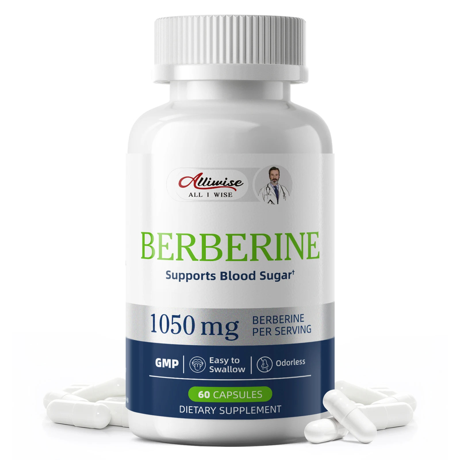 Berberine Hcl Capsule - Capsules de berbérine Alliwise, complément de