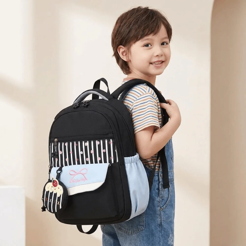 Large Capacity Travel Backpack Breathable Oxford Cloth College Student Backpack Lightweight Cartoon Pattern