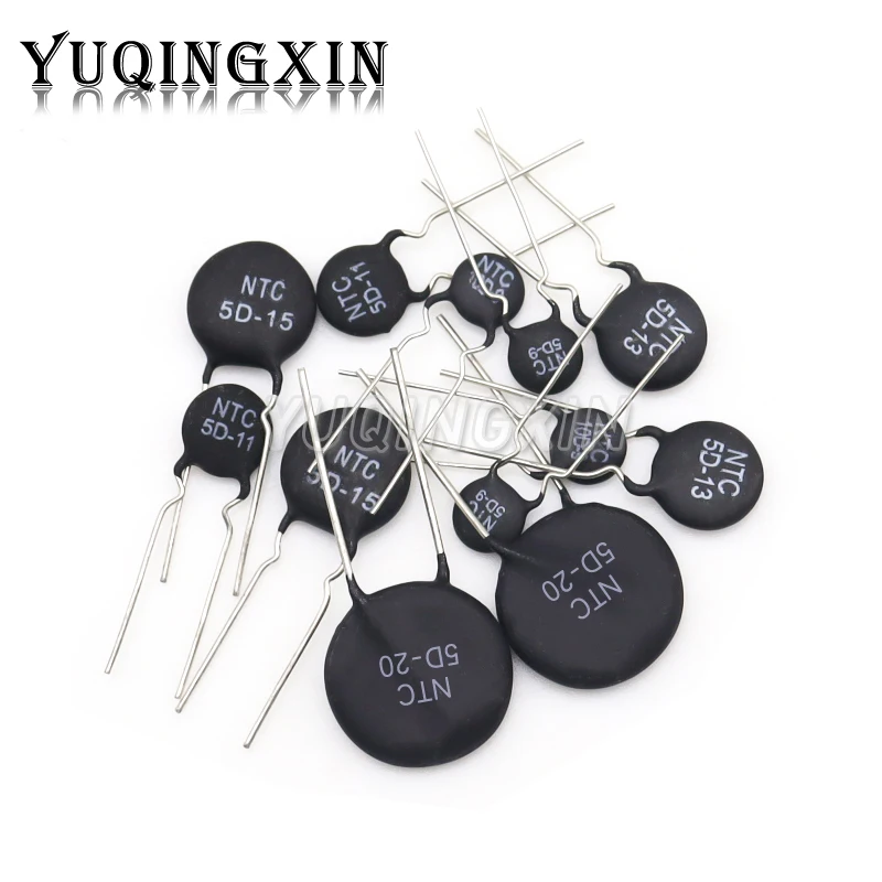 10pcs Thermal Resistor NTC 3D-9 5D-9 5D-11 5D-15 8D-11 8D-20 10D-7 10D-9 10D-11 10D-13 10D-15 10D-20 20D-20 33D-7 47D-15 50D-9