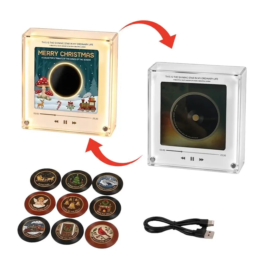 NFC Music Player Acrylic Built-In Speaker Motion Sensor Magnetic Refrigerator Sticker Holiday Gift Home Decor