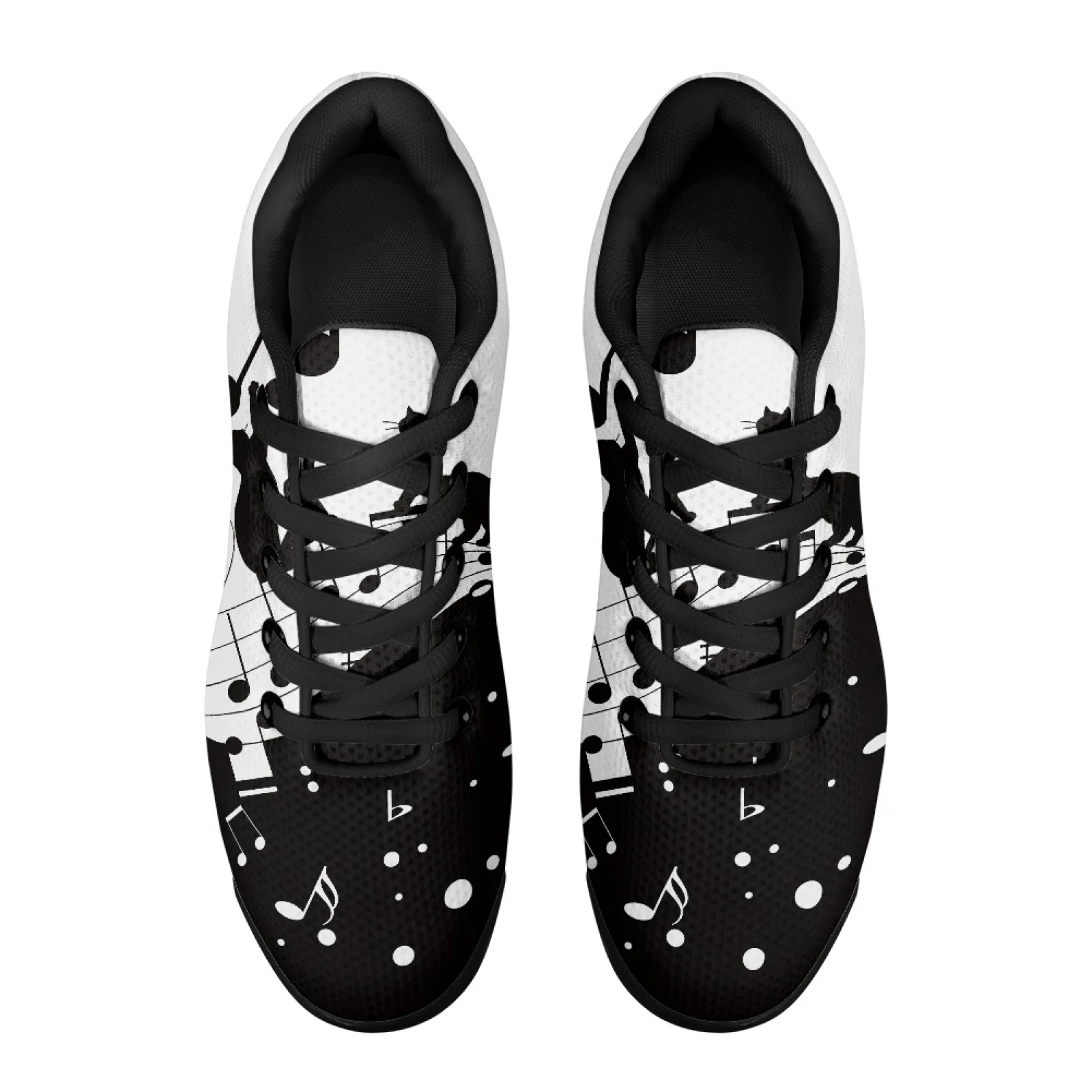 PENSTROLL Note Cat Easy Tennis Basketball Shoes Fashion Sneakers for Men Lace-Up Air Cushion Sneaker