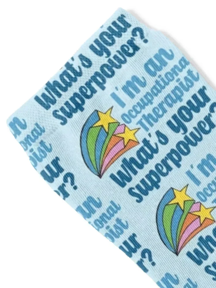 I'm an Occupational Therapist, What's Your Superpower? Socks bright garter cotton Ladies Socks Men's