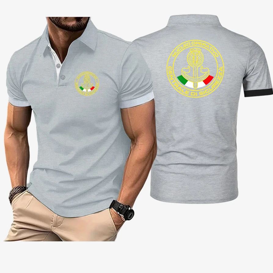 2026 Men's NOCS Italy Police Logo Print Summer Refreshing and non stick to the body Absorb Sweat Breathable Polo Shirt