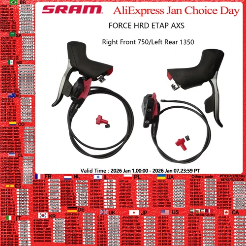 SRAM FORCE HRD ETAP AXS palanca de cambios de bicicleta pinza de bicicleta sistema de freno de cambio de bicicleta de carretera 2x12S delantero derecho 750mm trasero izquierdo 1350mm
