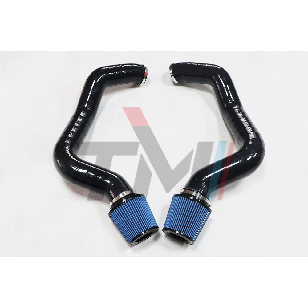 for TM Performance Front Mount Cold Air Intake Kit for BMW F90 M5 S63 4.4T V8 High Flow Induction System Blue Filter