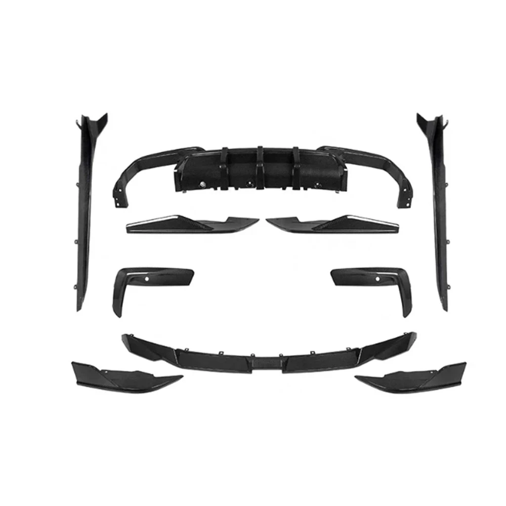 JIACHE Dry Carbon Fiber Bodykit For BMW 8 Series F91 F92 M8 Coupe 2020+ Car Front Lip Rear Trunk Diffuser Side Skirt Canards