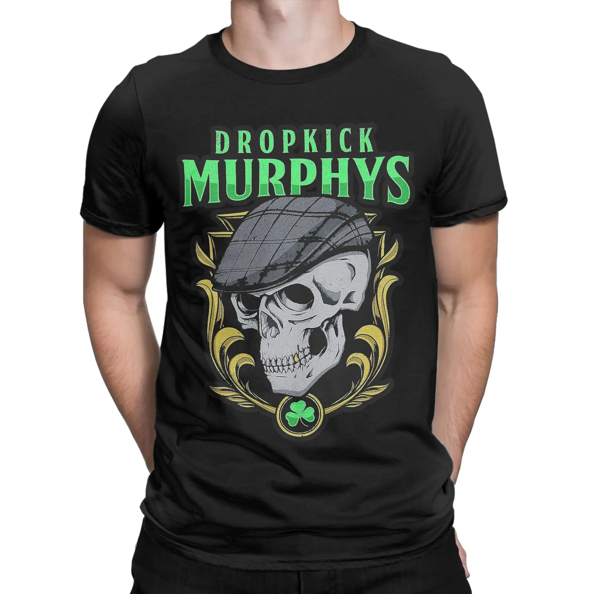 Dropkick Murphys T-Shirt Men  Vintage 100% Cotton Tee Shirt Crew Neck Short Sleeve T Shirt Plus Size Clothing