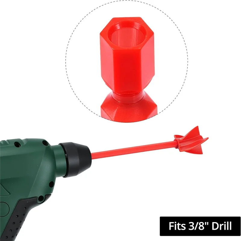 Accesorio mezclador de epoxi A93Z para taladro, juego de 12 piezas: paletas helicoidales, agitadores de pintura, accesorio de taladro, 6,5 pulgadas