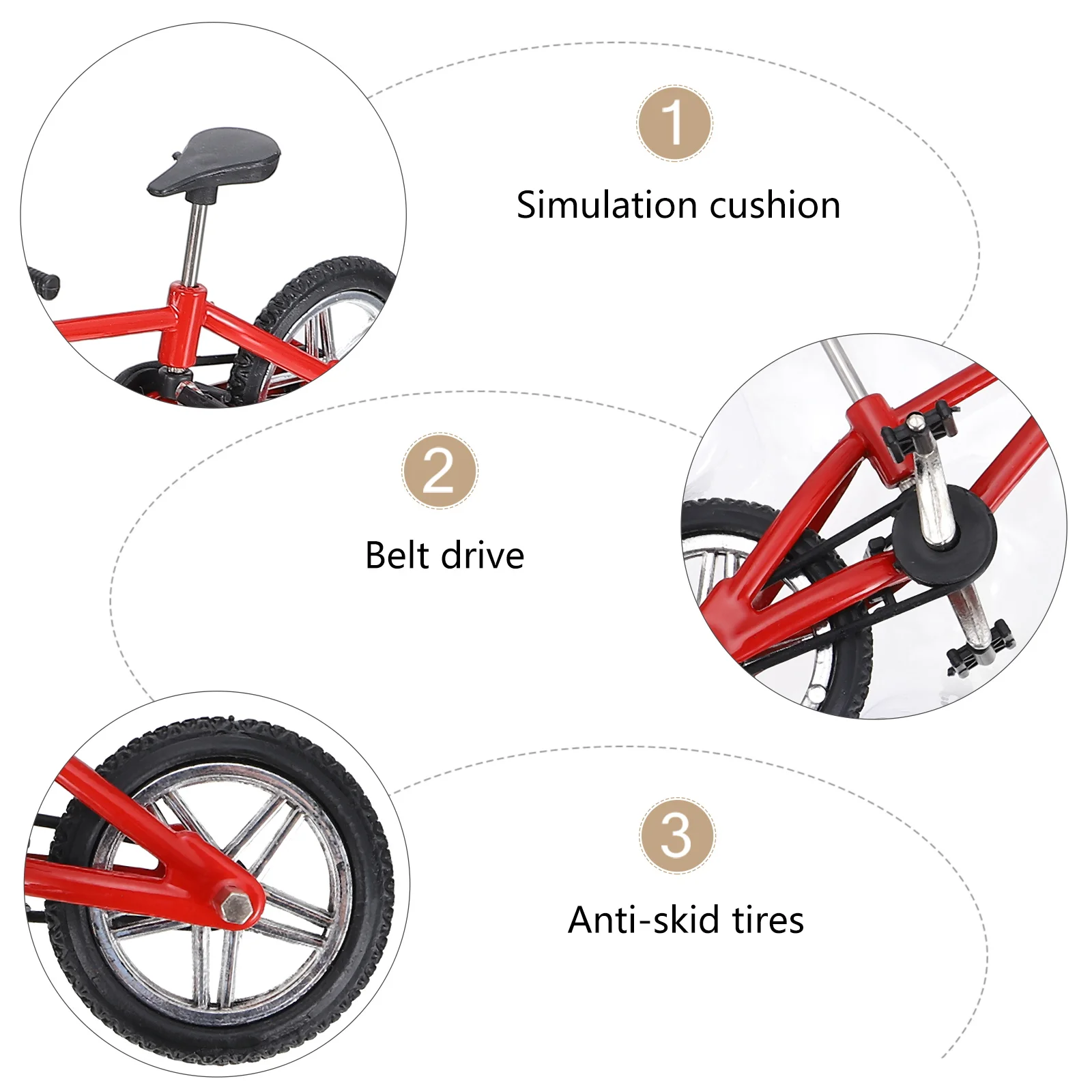 

1 Set Finger Mini Bike Desktop Simulation Alloy Bicycle Gift For Kids Home Decoration Play Pretend Game