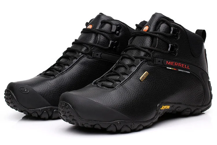 Hot Sales Merrell Men's Outdoor Sneakers Leisure Tourism Wearable Genuine Leather Climbing Mountaineering Sports Shoes Eur39-44