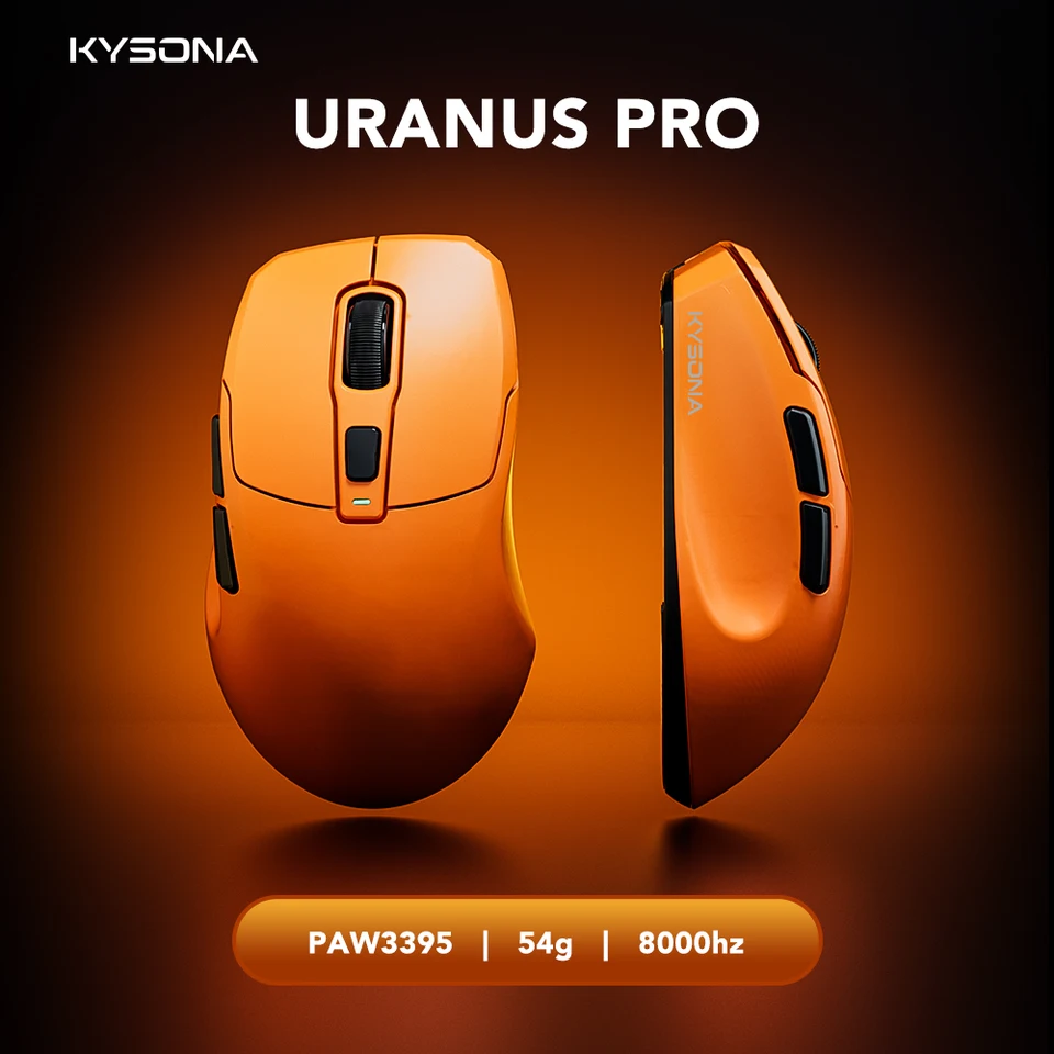 Uranus draadloze gamingmuis, 26000 DPI, 8K polling-snelheid, Tri Uranus draadloze gamingmuis, 26000 DPI, 8K polling-snelheid, Tri