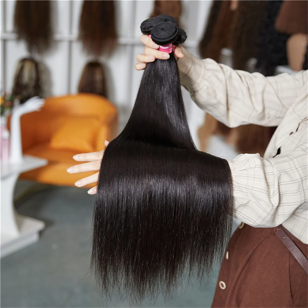 UNICE HAIR Fasci di capelli lisci brasiliani da 30 pollici Fasci di tessuto dei capelli umani al 100% Capelli umani vergini lisci 1/3/4 pacchi