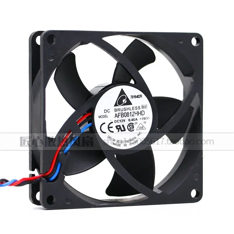 Original Delta AFB0812HHD for DELTA 8020 12V 0.4A 3-Wire Speed Measuring Chassis Fan