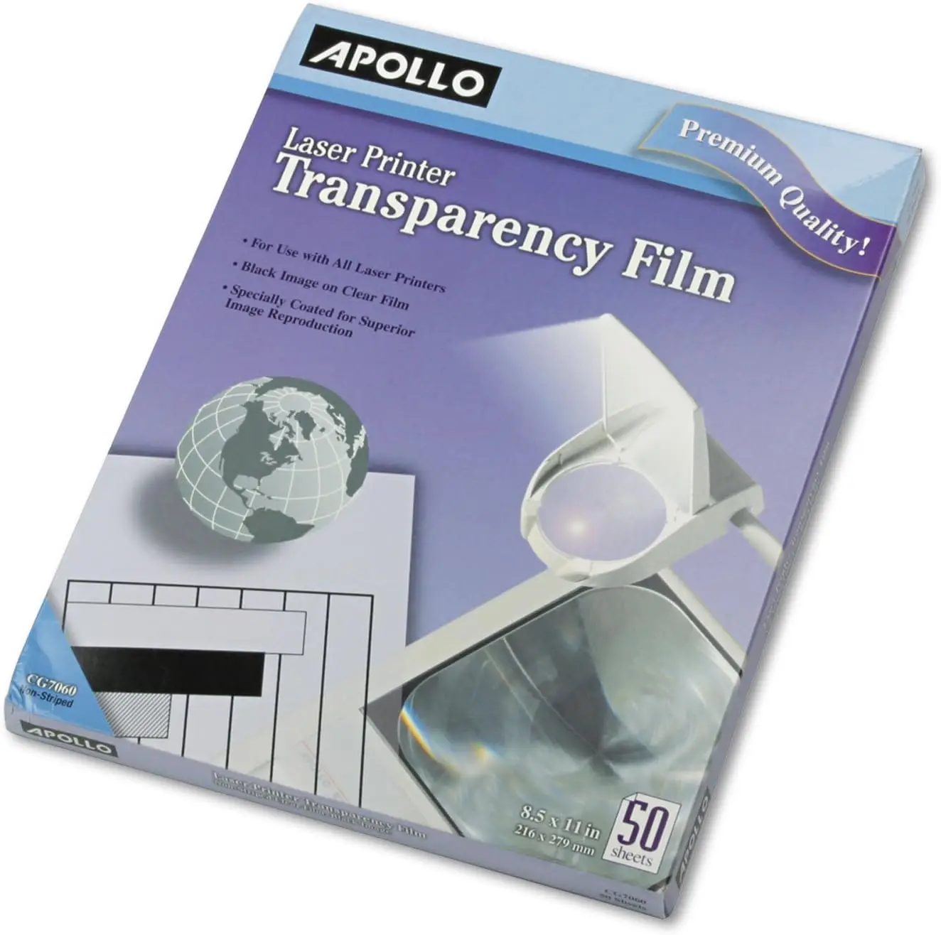 

Laser Printer & Copier Transparency Film, 50 Sheets for Clear Presentations