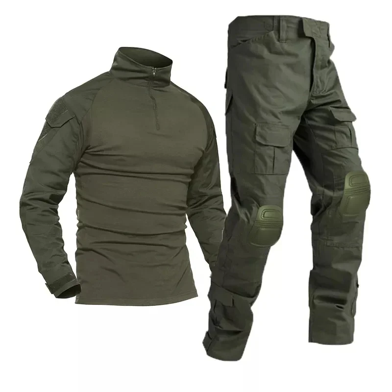 

Men Tactical Suits Outdoor Paintball Clothing Camo Uniform Shooting Workwear Combat Pant Camouflage Shirts Cargo Knee Pads Pants