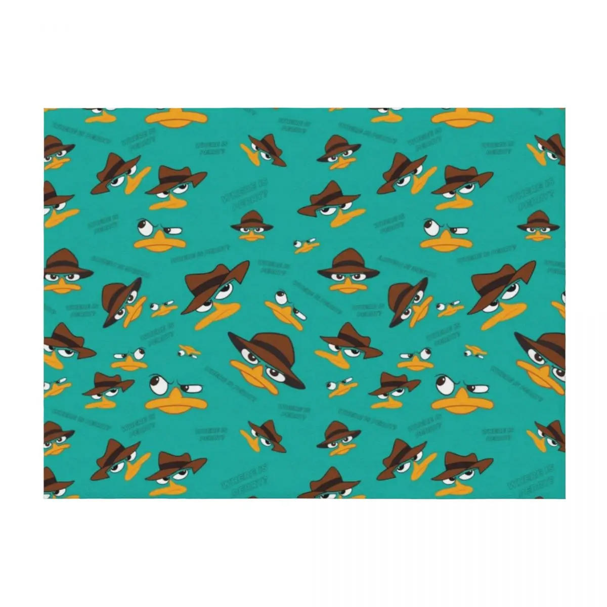 

Perry The Platypus Throw Blanket Hair Furry Hairy Blankets