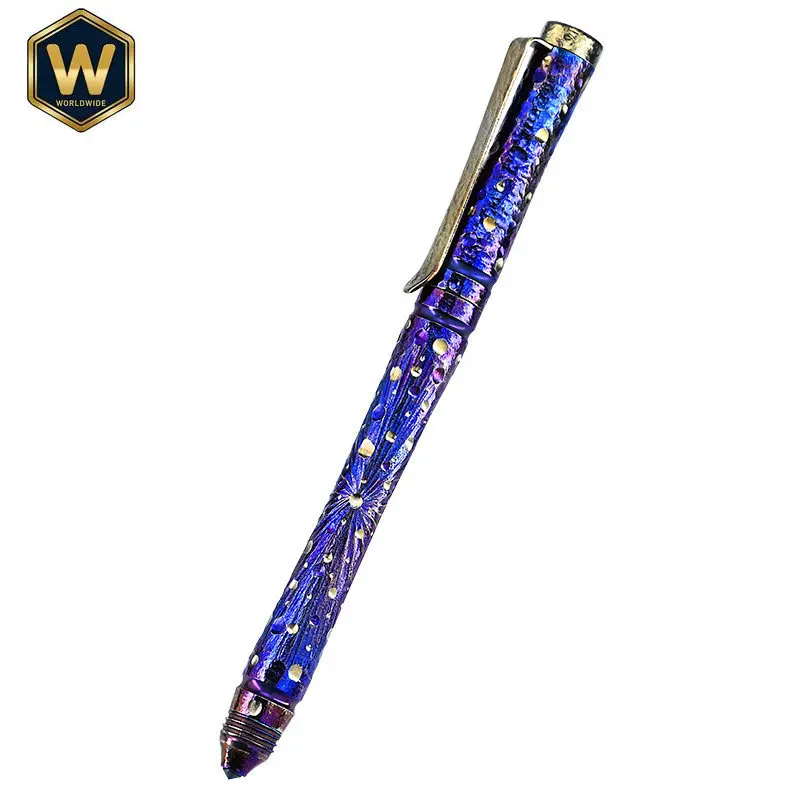 Limited Edition Titanium Alloy Tactical Pen, Defense Tungsten Steel Tip, Self-Defense Pen, High-End Pen, Window Breaker Pen