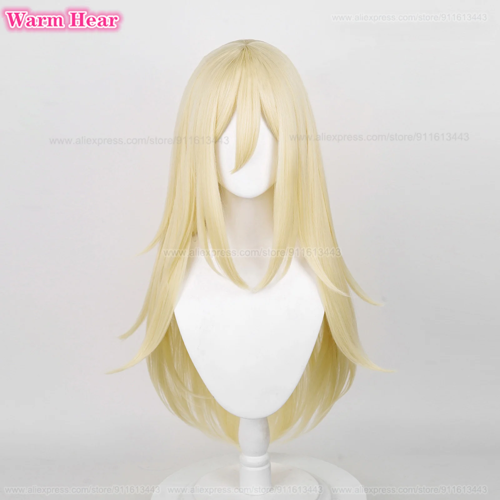 Rachel Gardner Cosplay Wig 75cm Long Wavy Light Blonde Anime Wigs Heat Resistant Synthetic Hair Women Halloween Wigs + Wig Cap