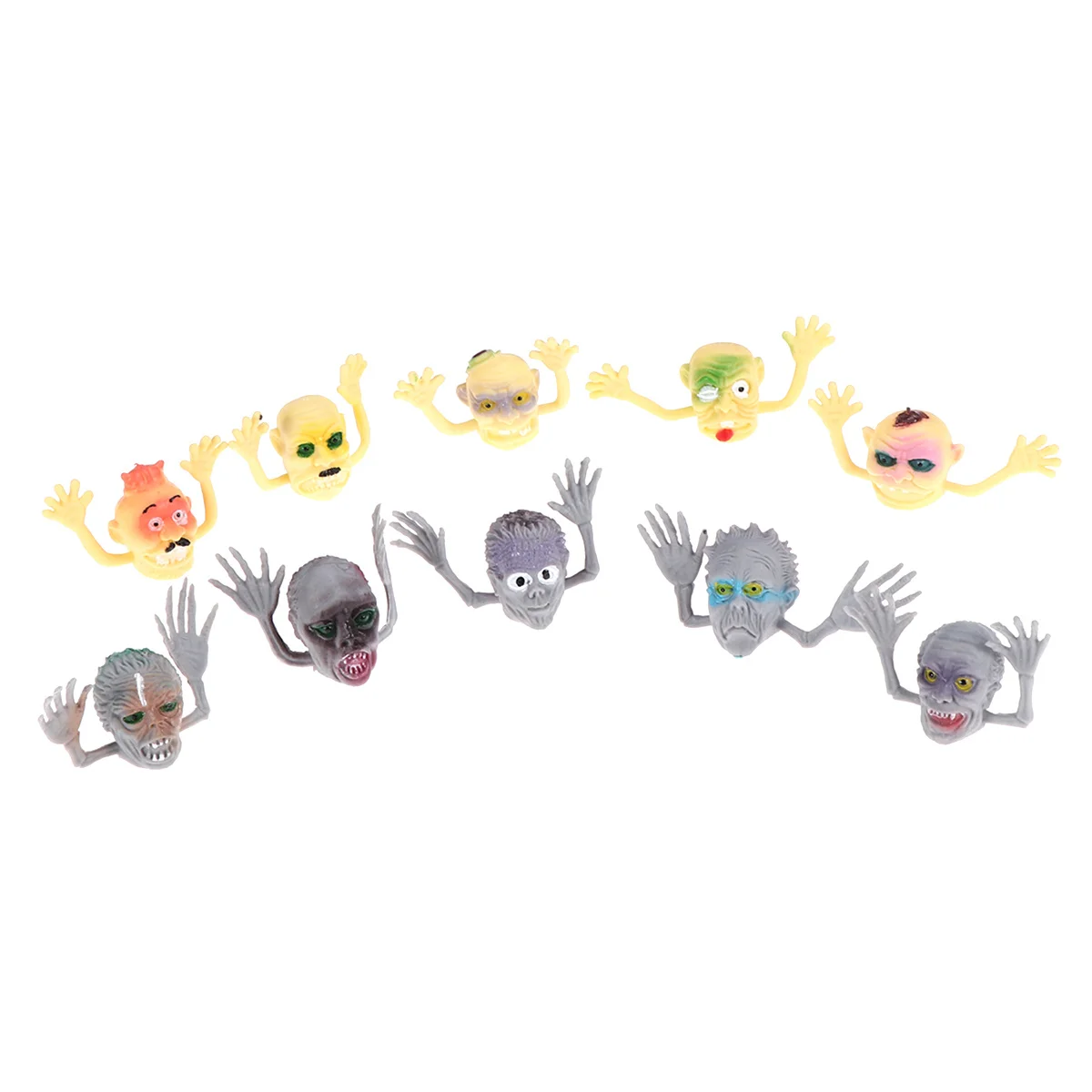 10 個のゴーストヘッド指人形セット ソフトキッズストーリーテリングプレイセット 教育用動物キャラクター 認知発達用