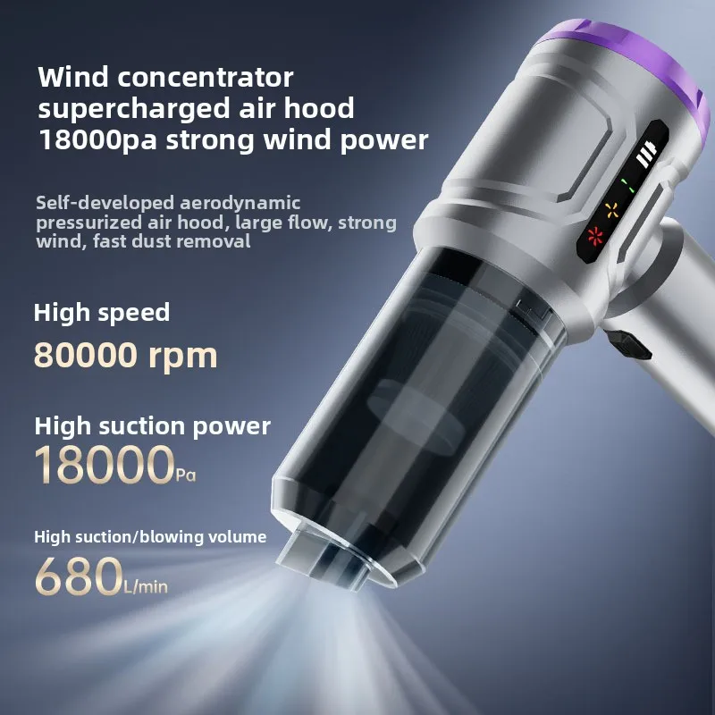 Car Vacuum Cleaner Small Large Suction Household Car Portable Inflatable Dual-Use Handheld