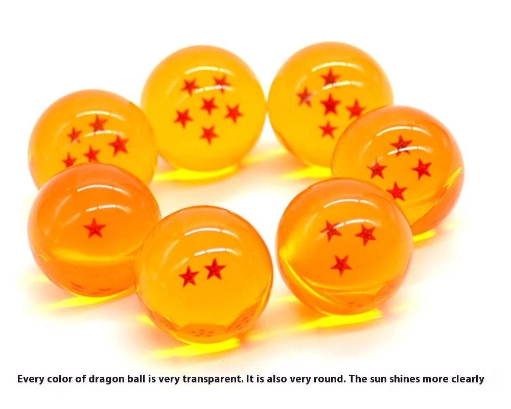 Dragon Ball Crystal Ball Peripheral Set Handmade Model Dragon Ball Dragon Star Divine Dragon Wishing 4.3cm Ball Complete Set