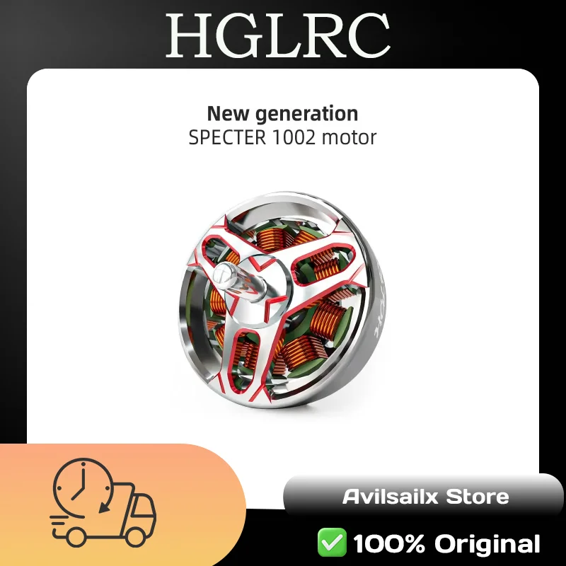 HGLRC SPECTER 1002 Brushless Motor for Indoor 1.6 Inch Tiny Whoop Toothpick Drone, 21000KV High Speed, Durable FPV Upgrade Parts
