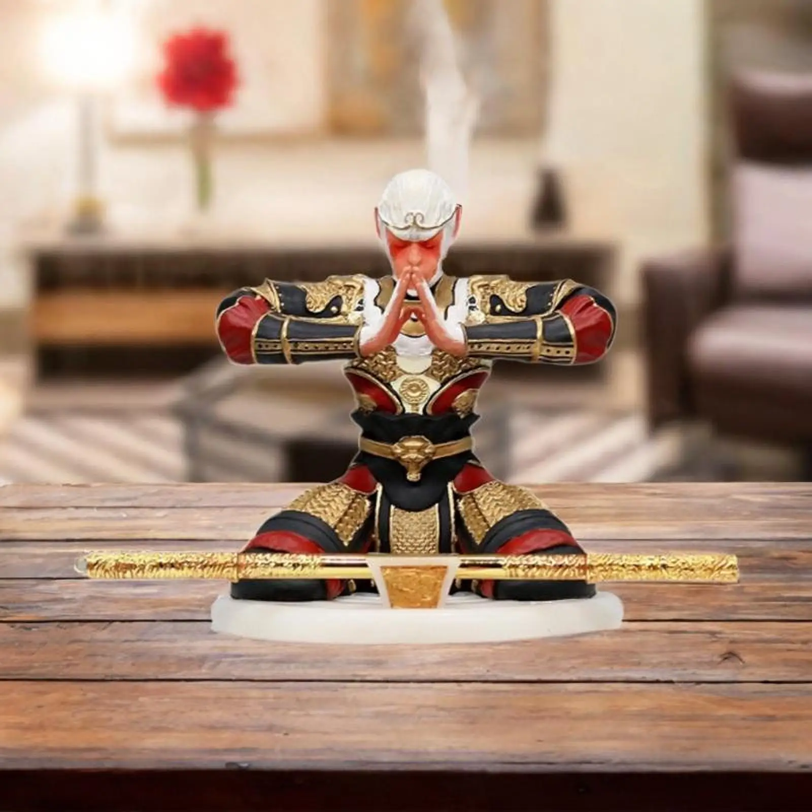 Wukong Figure Character Statue Collectible Figure Monkey Sculpture for Bookshelf TV Stand Dinner Table Cabinet Office Shelf