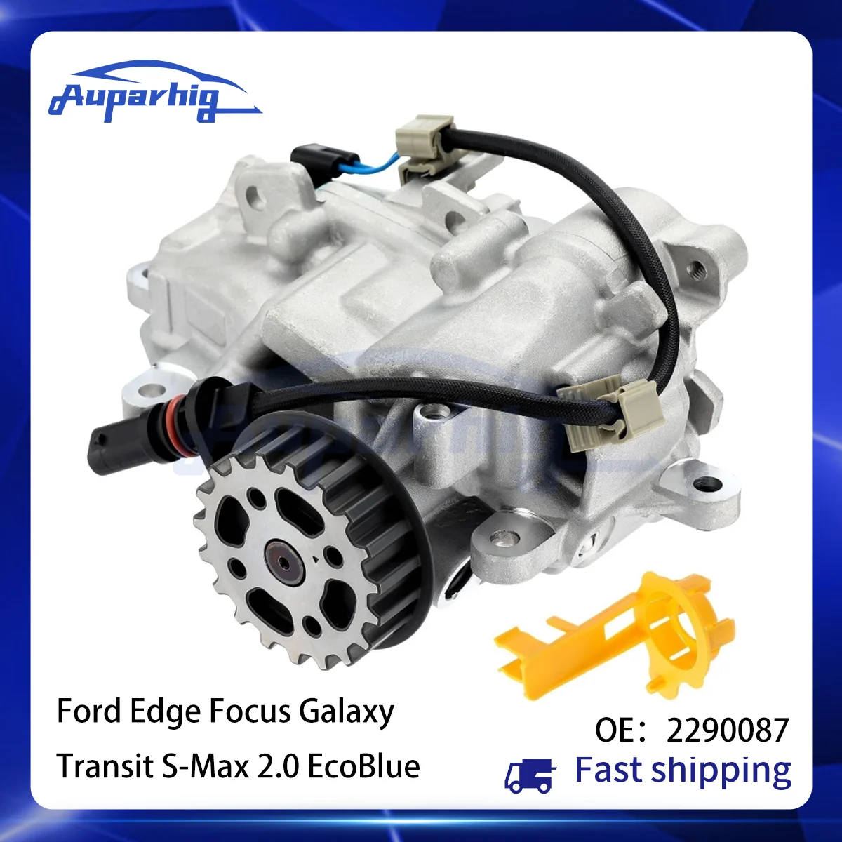 Auparhig OE-Match Engine Oil Pump For Ford Edge Focus Galaxy Transit Custom S-Max 2.0 EcoBlue OEM 2290087 HG9Q6600BA HG9Q6600AA