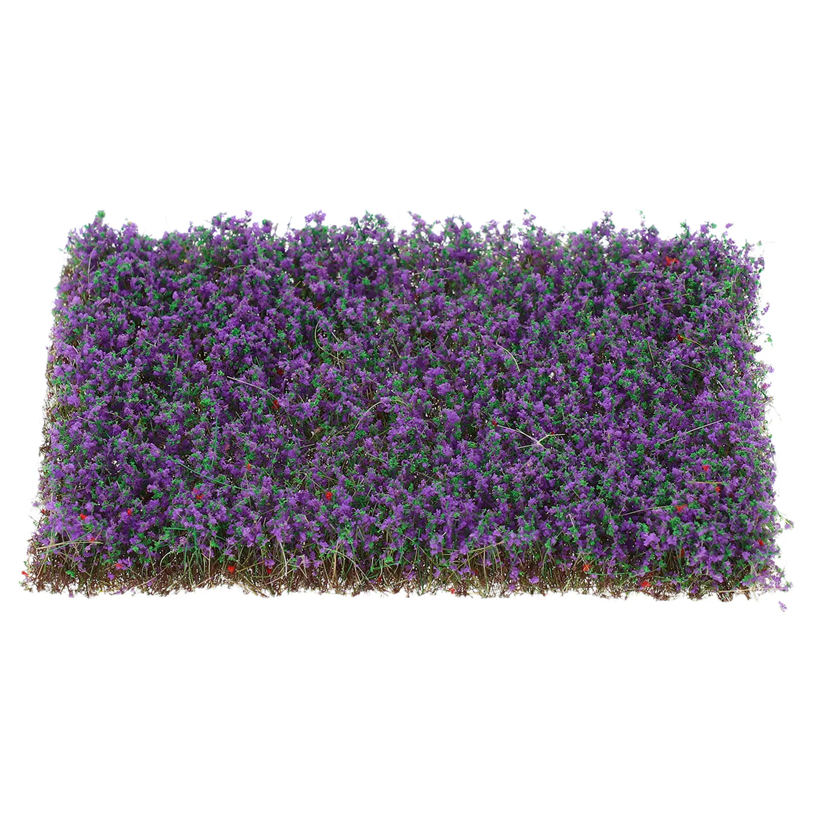 Artificial Grass Clusters Simulation Flower Cluster Mini Plant Tuft Purple Railway Cluster for DIY Train Landscape Railroad