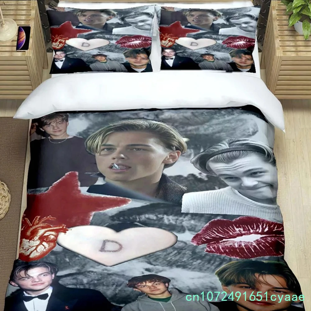 Famous Actor L-Leonardo DiCaprio Print Bedding Sets Bed Supplies Set Duvet Cover Bed Comforter Set Bedding Set Luxury Gift