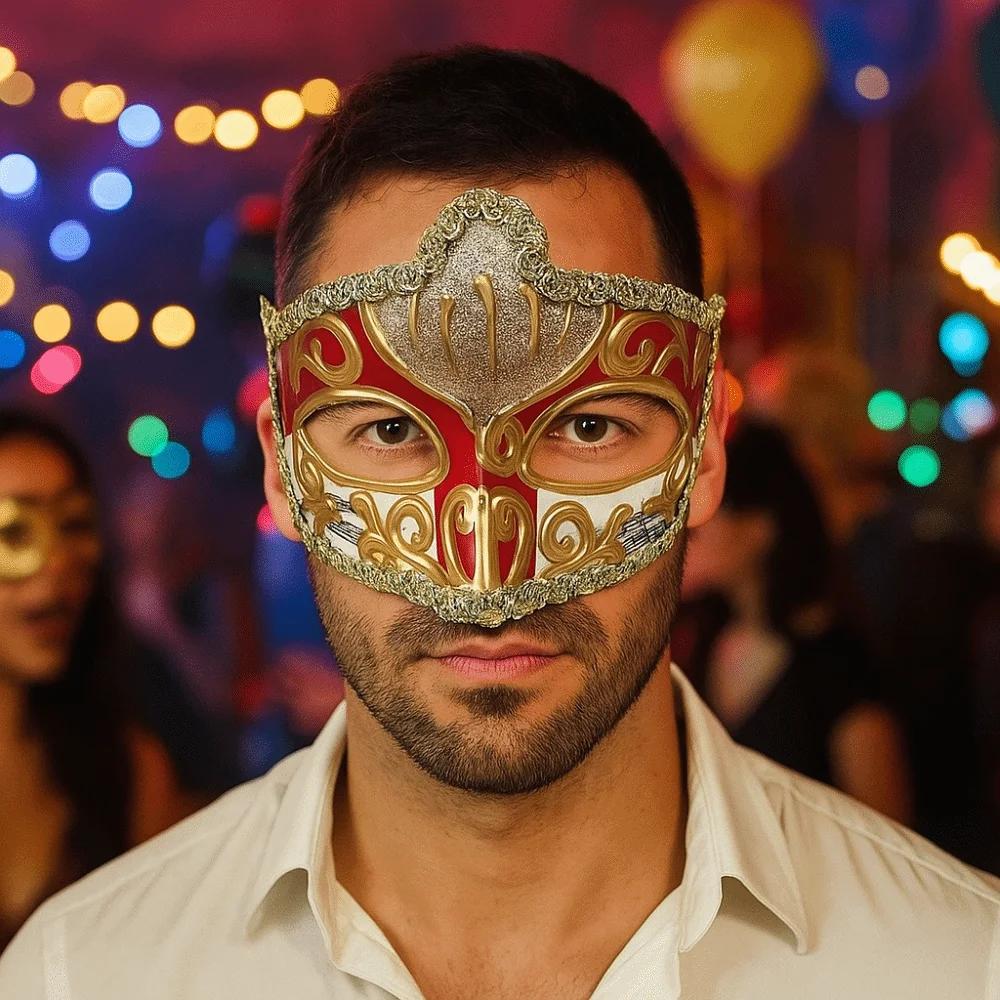 Party Cosplay Props Halloween Masks Plastic Masquerade Cosplay Glitter Mask Half Face Carnival Costume Props Venice Mask Men