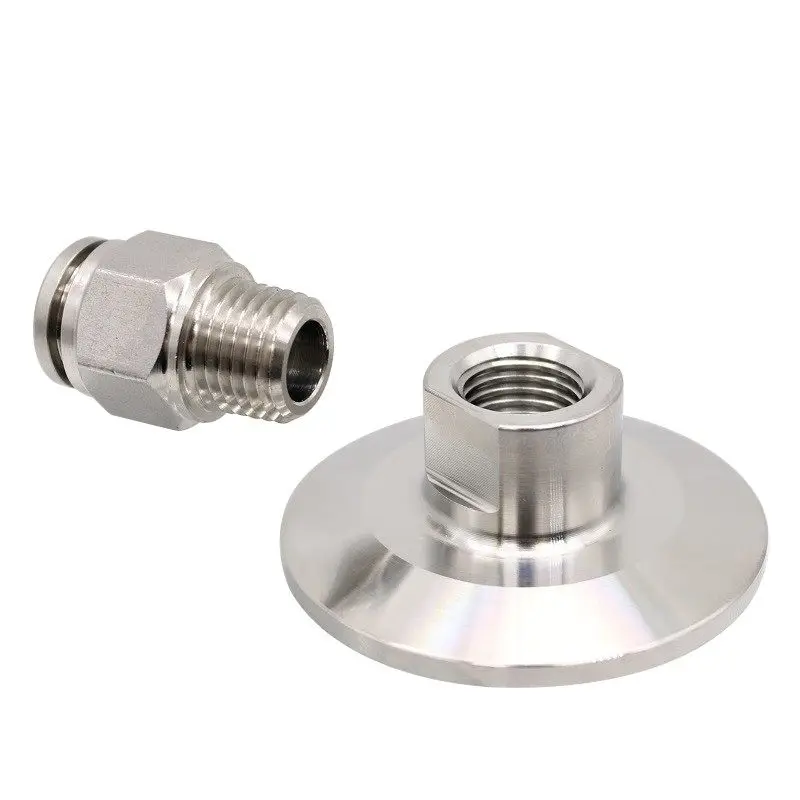 316L Sanitary Quick-loading Trachea Quick-insertion Hose Clamp Stainless Steel Clamp Fitting NPT1/4 